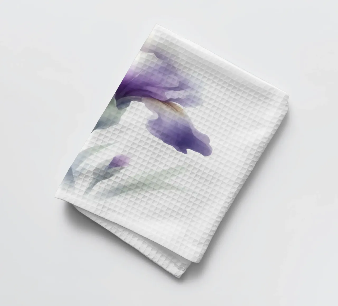 Illustration minimaliste d'une fleur d'iris à l'aquarelle torchon de Bloom And Brush