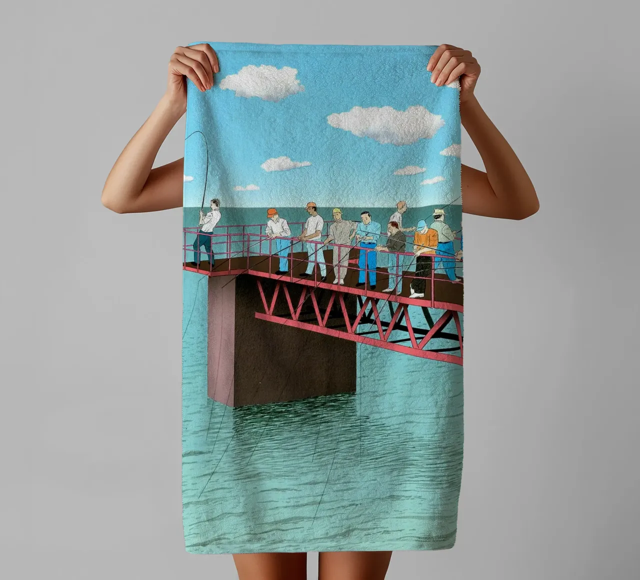 guy billout boundaries towel by ART BEST