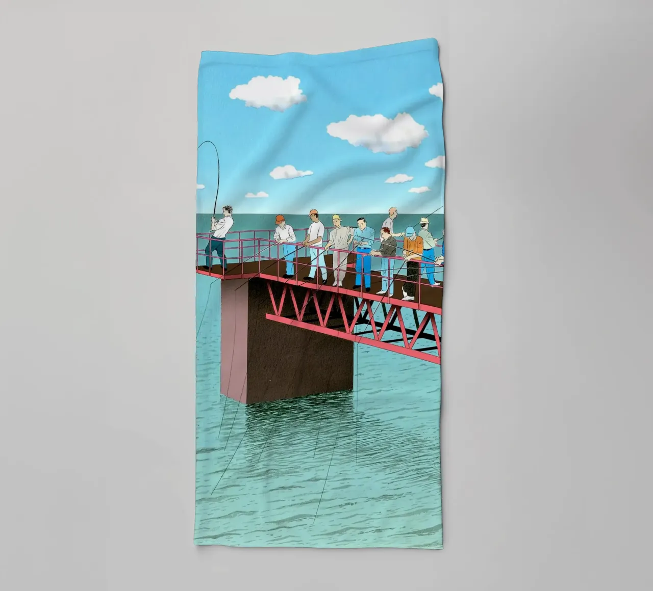 guy billout boundaries towel by ART BEST