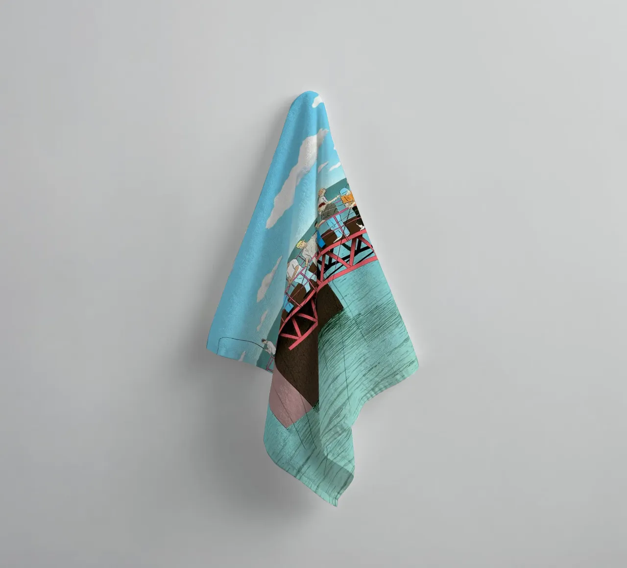 guy billout boundaries towel by ART BEST