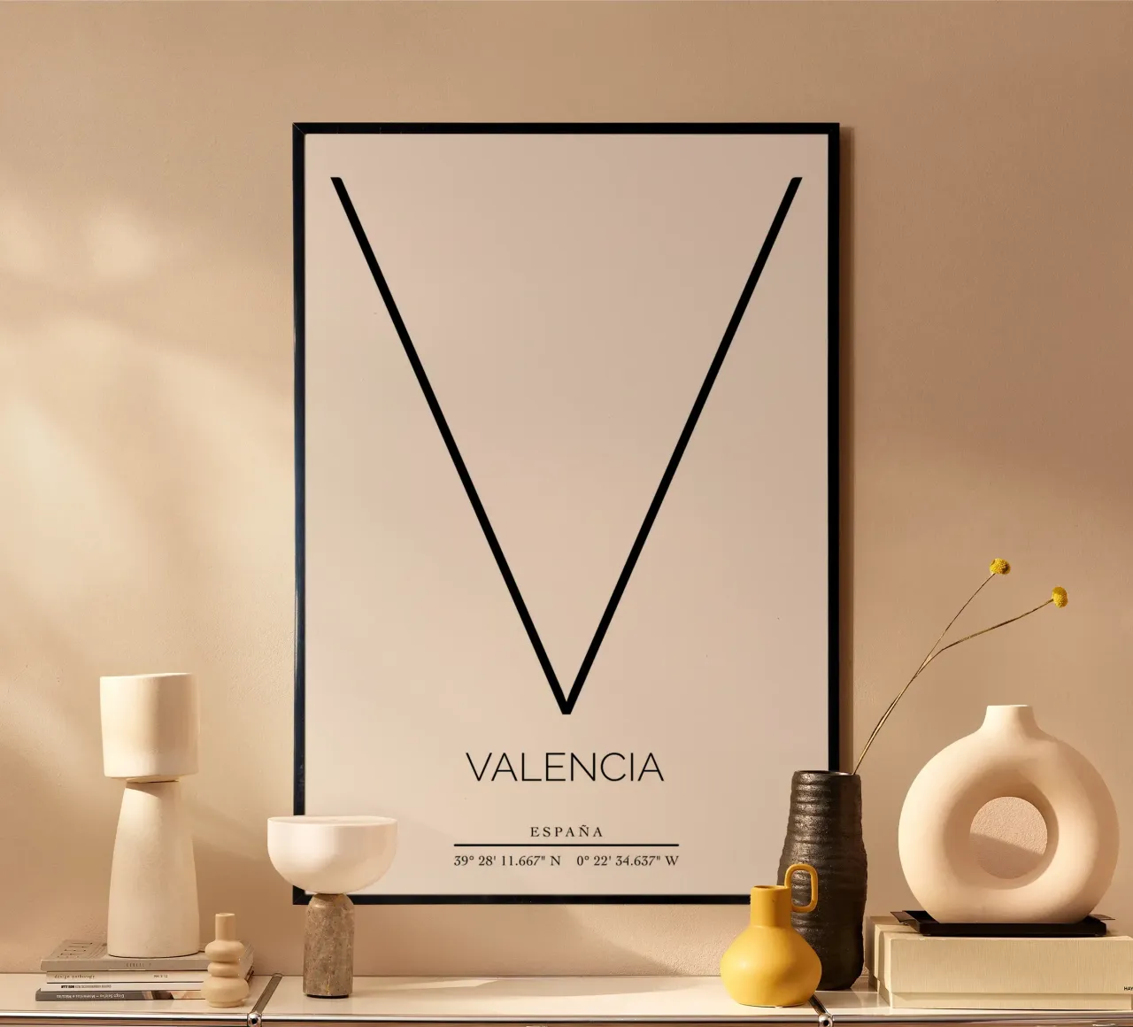 VALENCIA - blanco poster con telaio in alluminio da CityLights