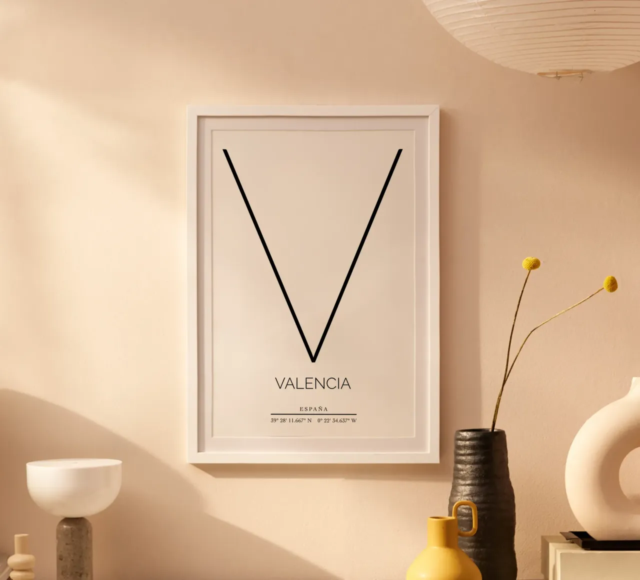 VALENCIA - blanco poster con telaio in alluminio da CityLights