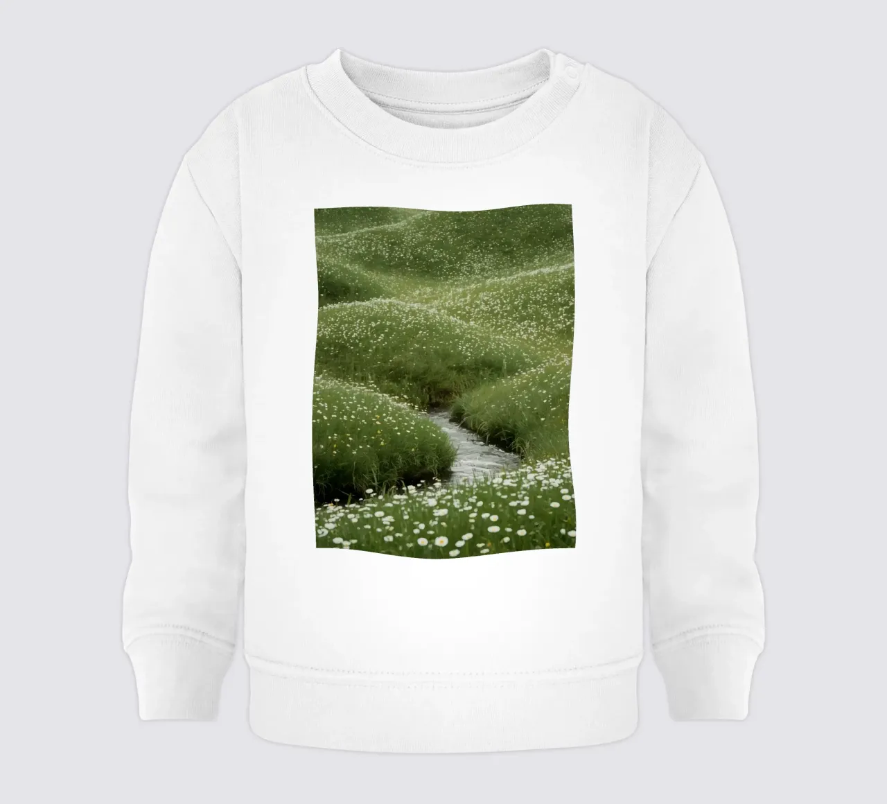 Ruscello attraverso un prato di fiori selvatici felpa neonato da DesignDoodle