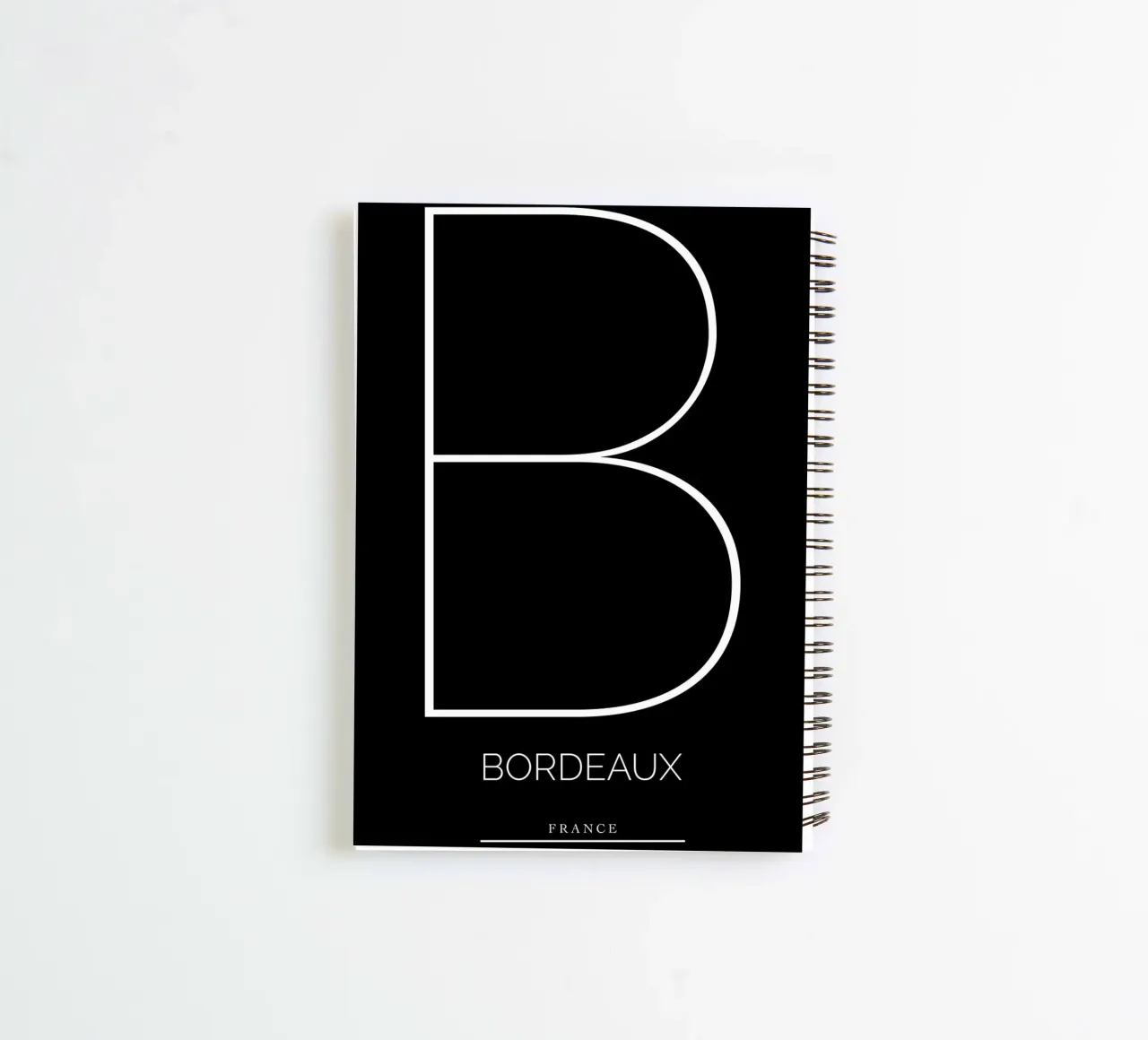 BORDEAUX - noir spiral notebook by CityLights