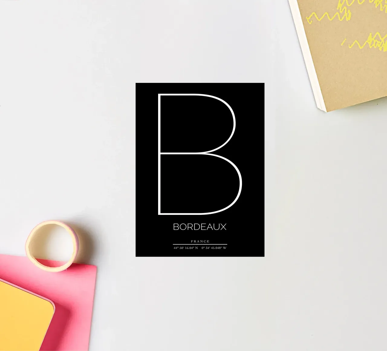 BORDEAUX - noir Sticker von CityLights