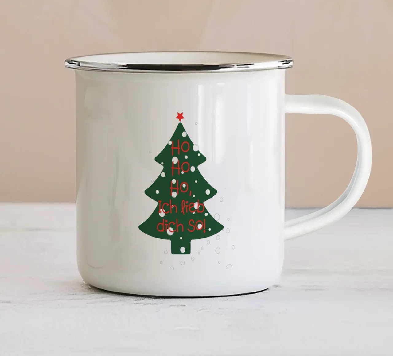 Ho Ho Ho - ich lieb dich so - Farbvarianten tazza in smalto da Ohkimiko