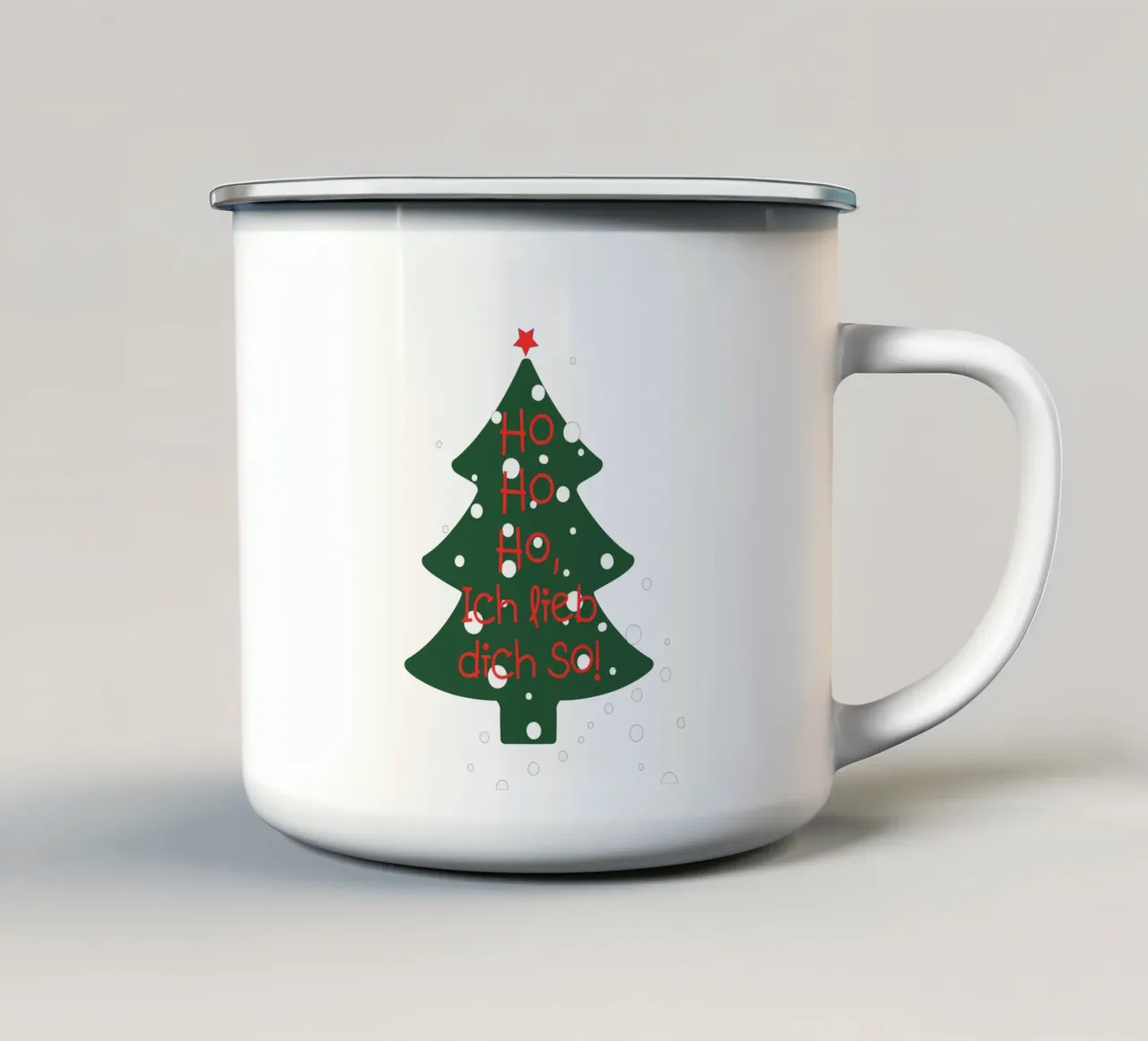 Ho Ho Ho - ich lieb dich so - Farbvarianten tazza in smalto da Ohkimiko