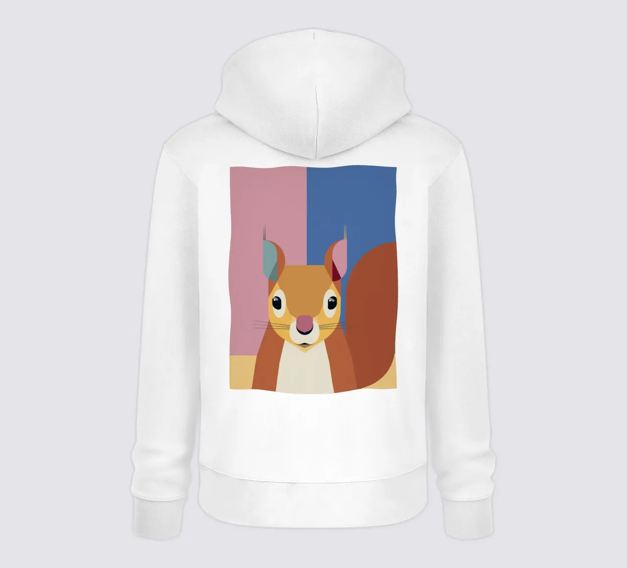 Eichhörnchen Close-up – Herbstportrait Bauhaus inspiriert Hoodie von DARIA IVANOVNA