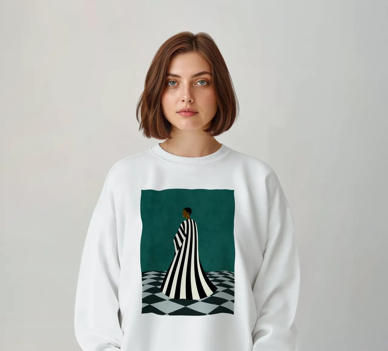 Grazia monocromatica felpa da DesignArt