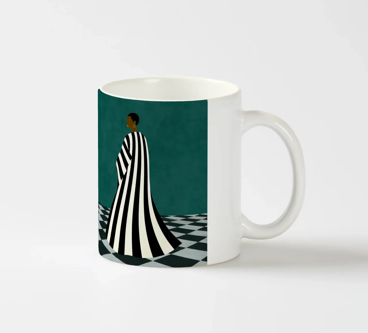 Grazia monocromatica tazza in ceramica da DesignArt