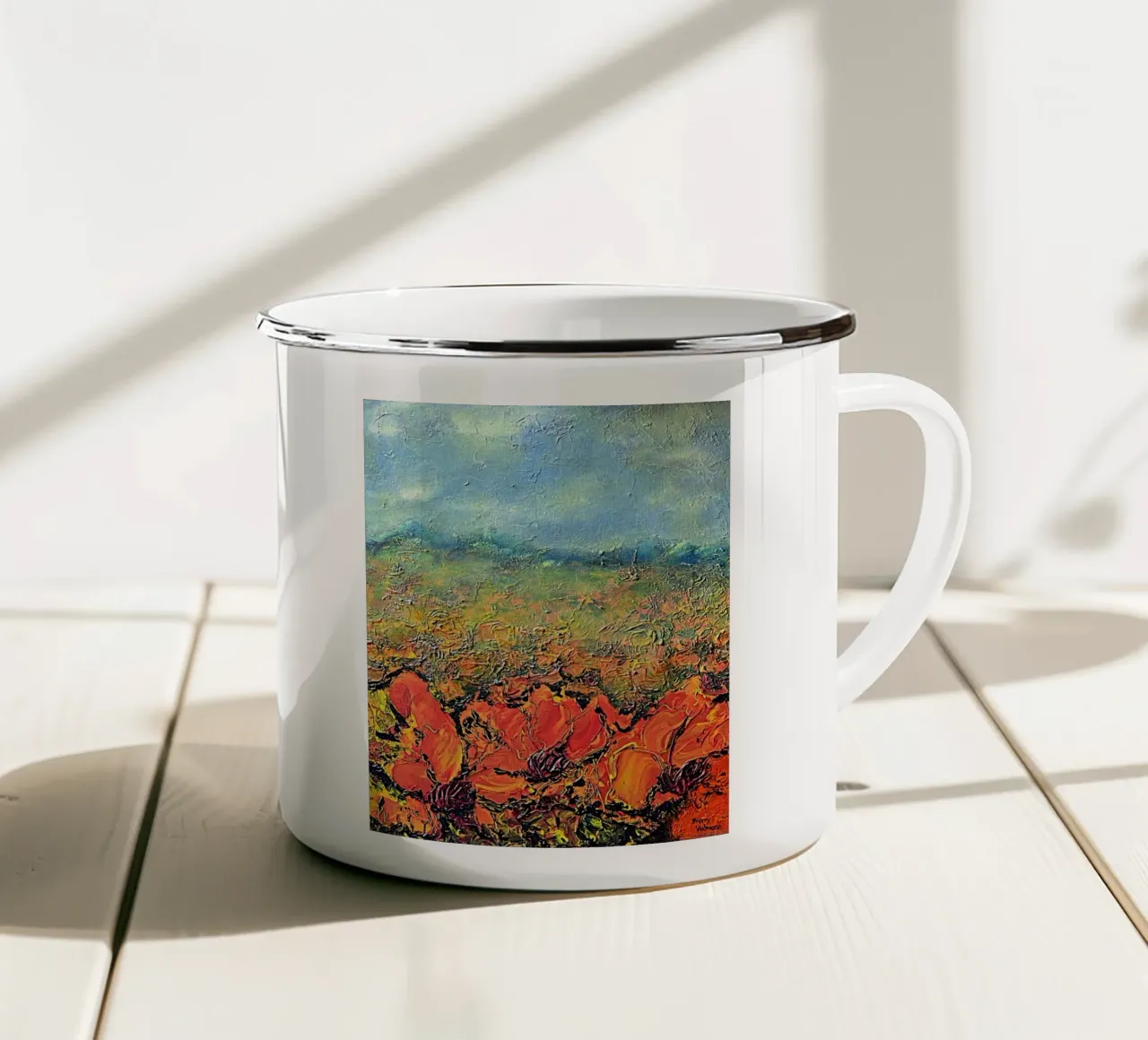 POPPI. tazza in smalto da Thierry Vobmann Abstract painting