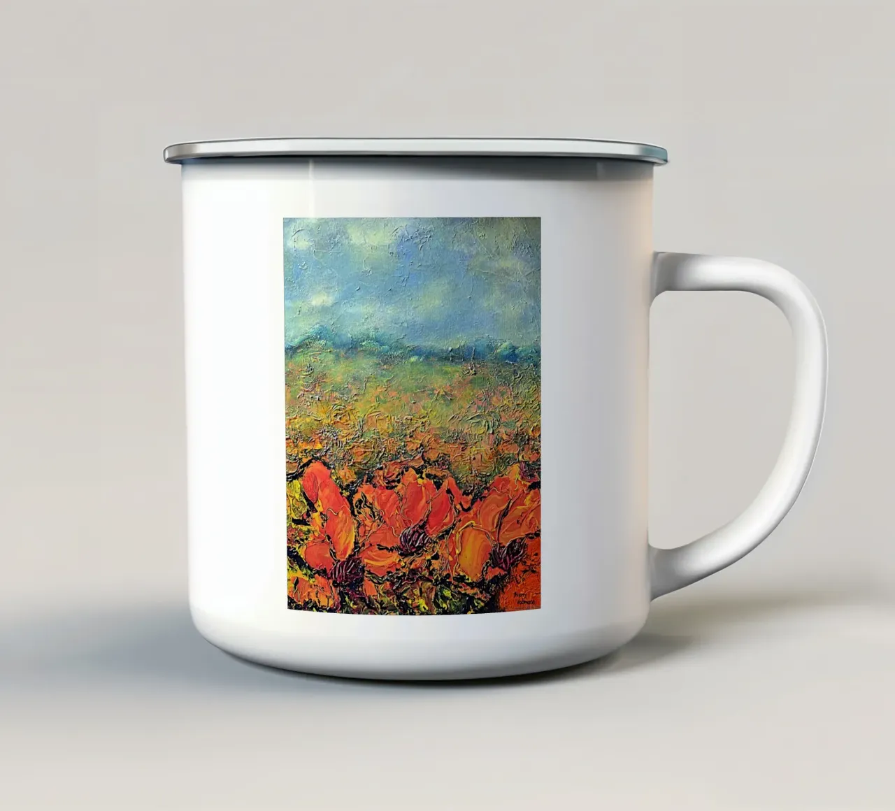 POPPI. tazza in smalto da Thierry Vobmann Abstract painting