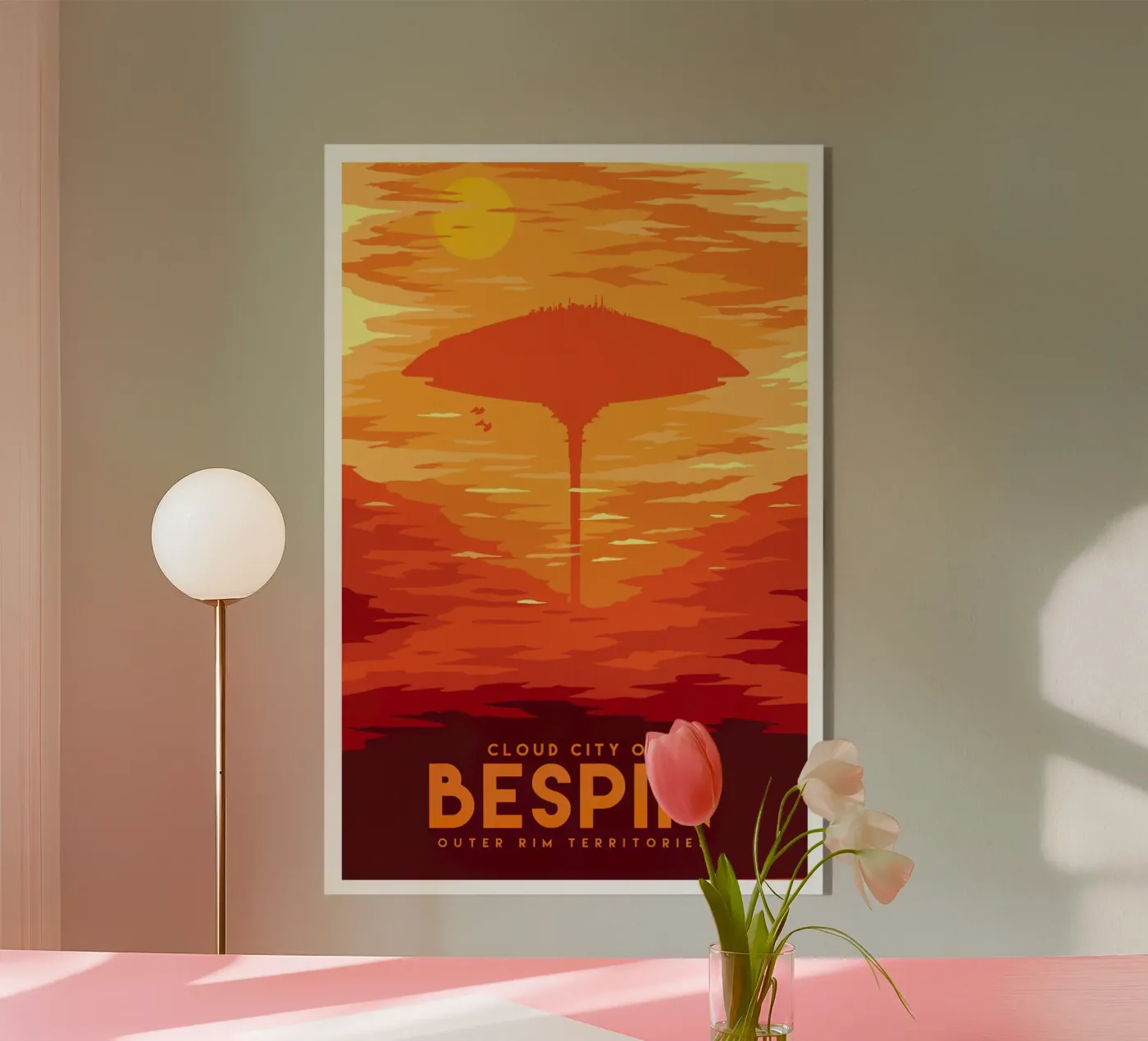 Cloud City  Bespin acryl van Robert Hoff