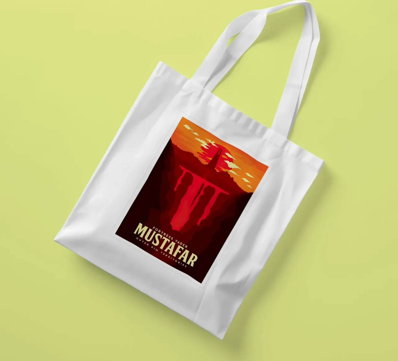 Fortress Vader Mustafar borsa in juta da Robert Hoff