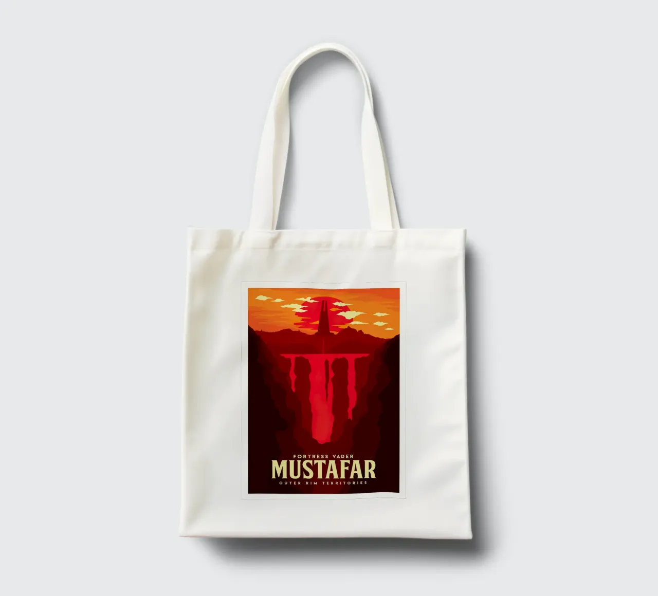 Fortress Vader Mustafar borsa in juta da Robert Hoff