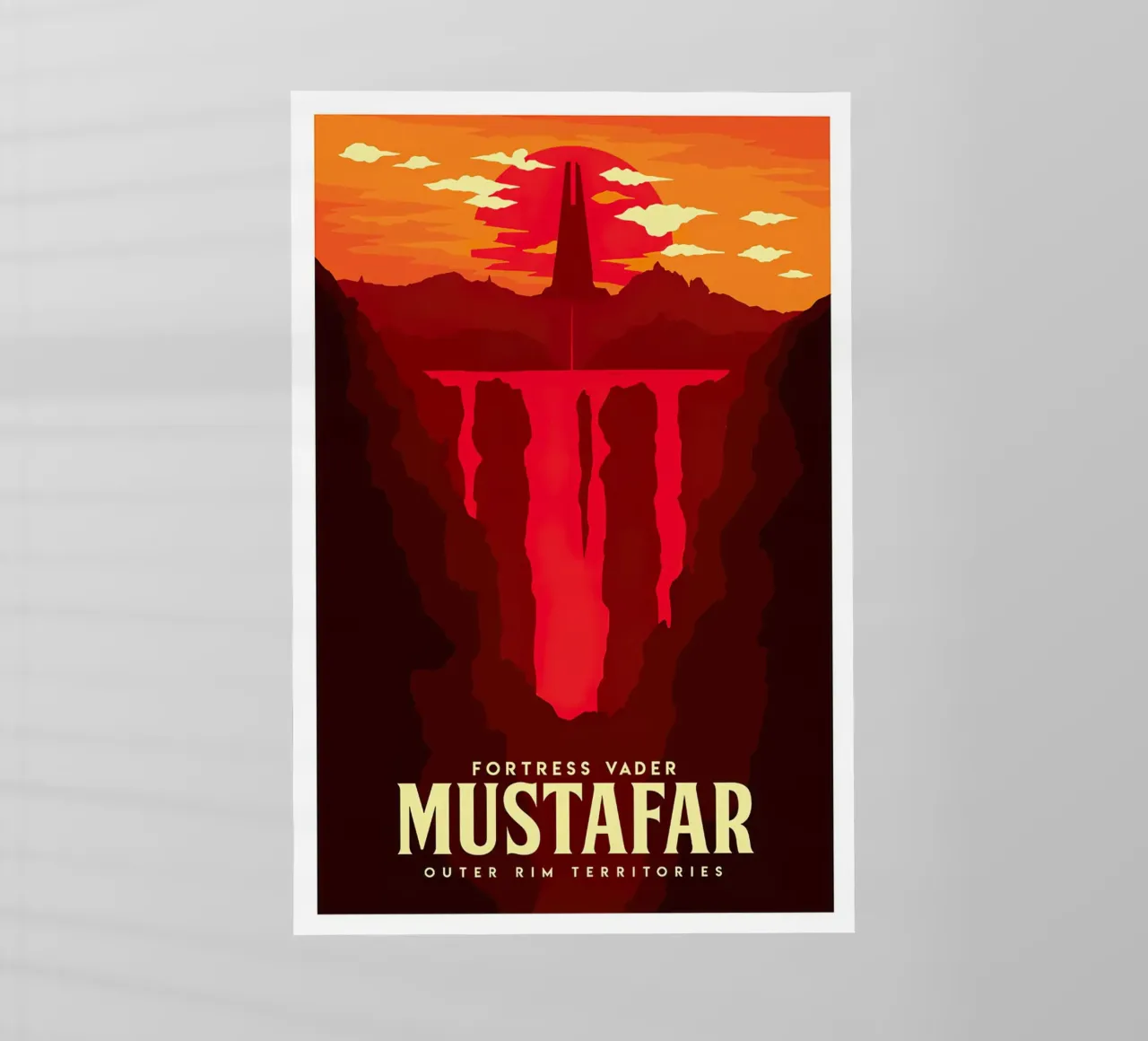 Fortress Vader Mustafar pellicola backlit da Robert Hoff