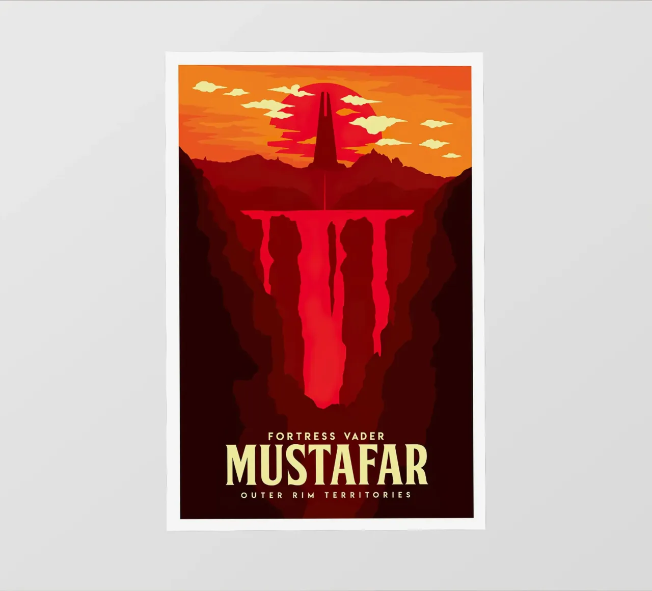 Fortress Vader Mustafar pellicola backlit da Robert Hoff