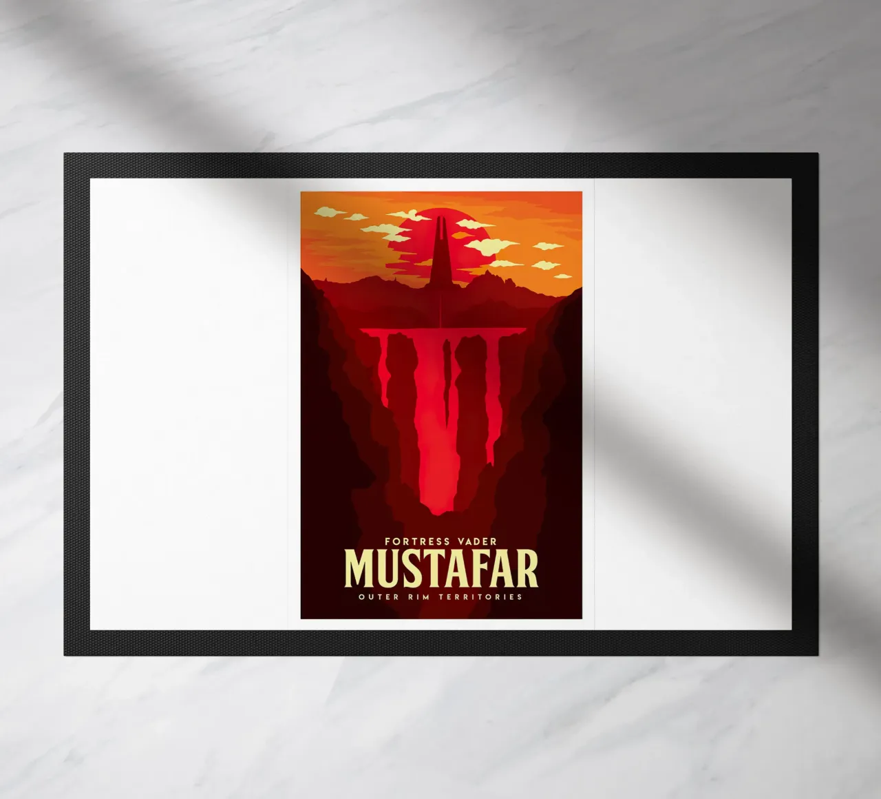 Fortress Vader Mustafar Fußmatte von Robert Hoff