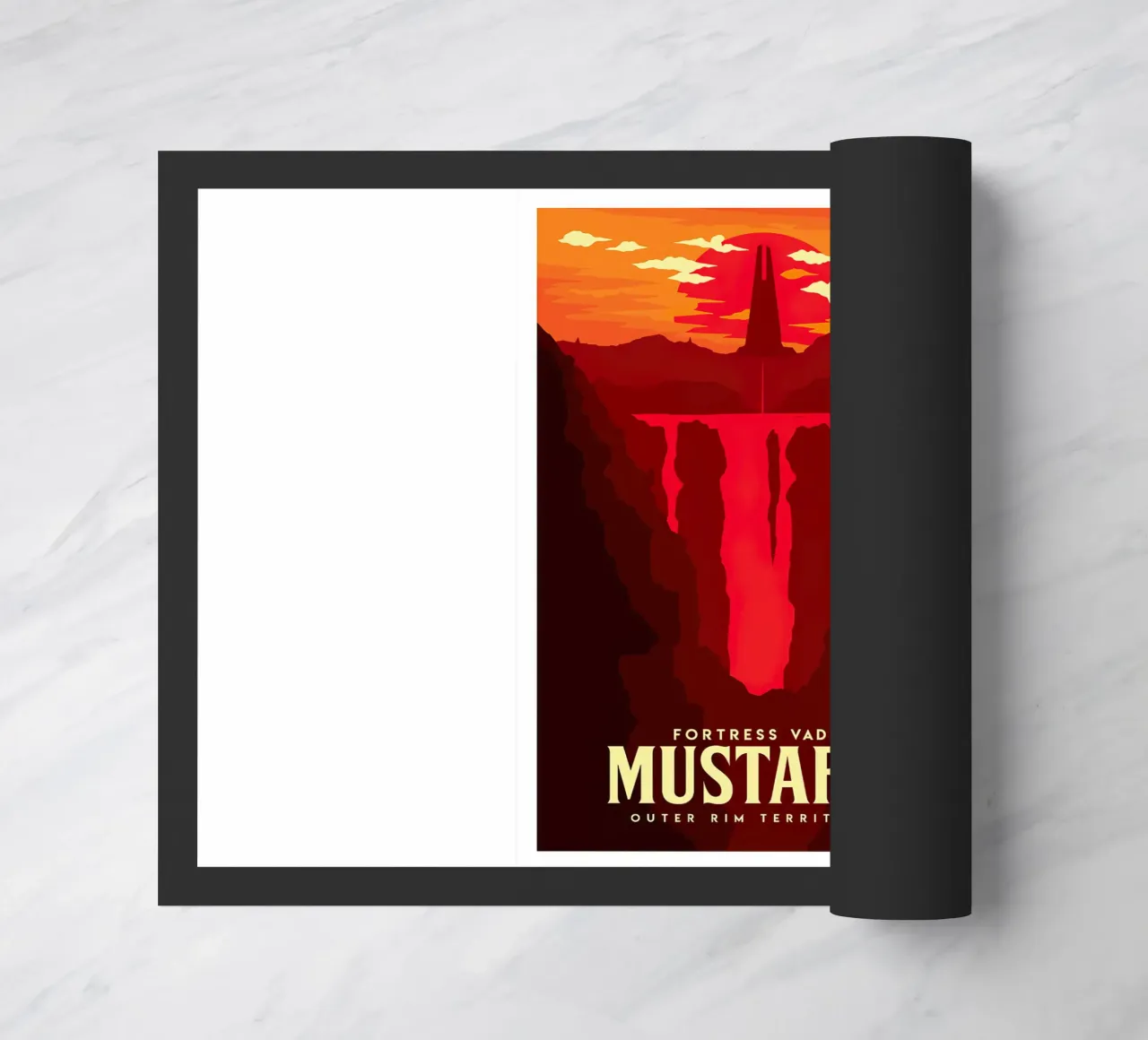 Fortress Vader Mustafar Fußmatte von Robert Hoff