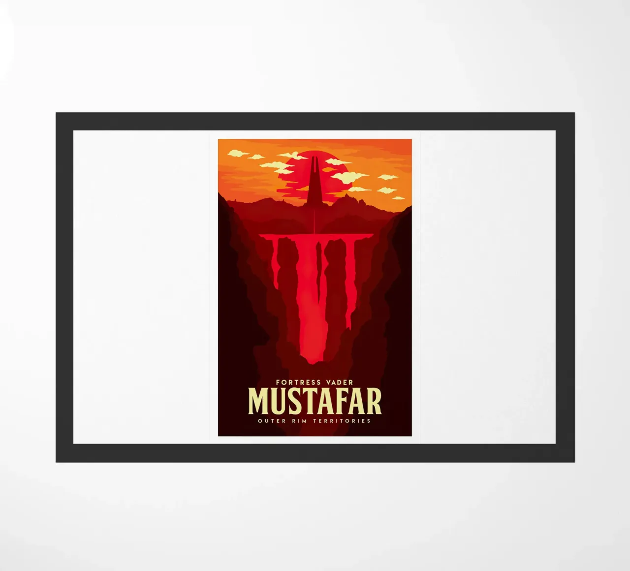 Fortress Vader Mustafar Fußmatte von Robert Hoff