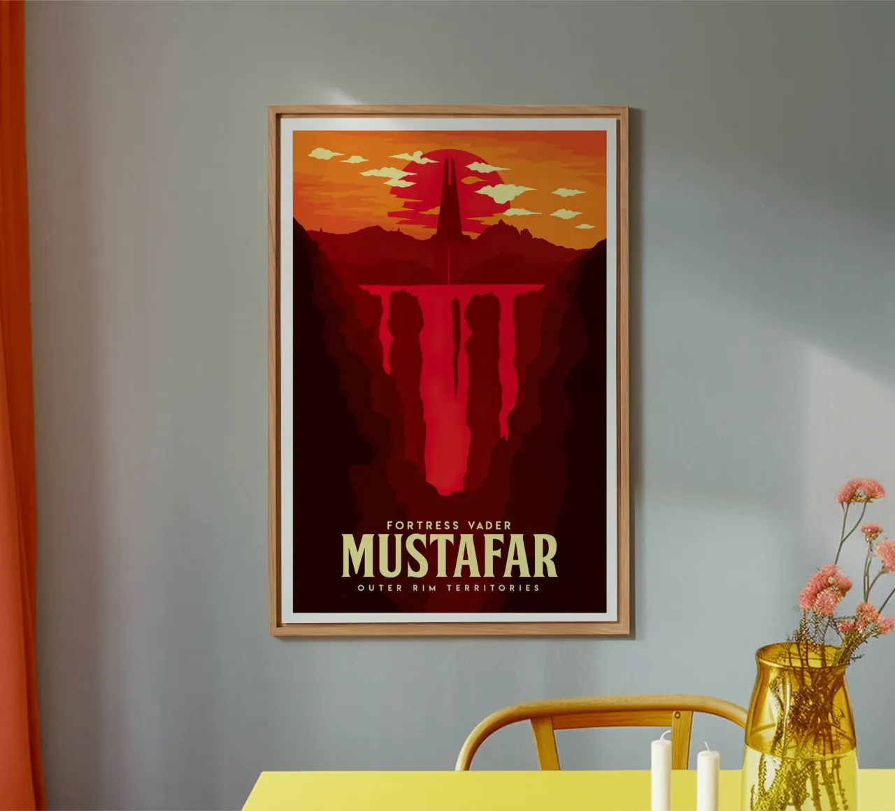 Fortress Vader Mustafar alluminio dibond da Robert Hoff