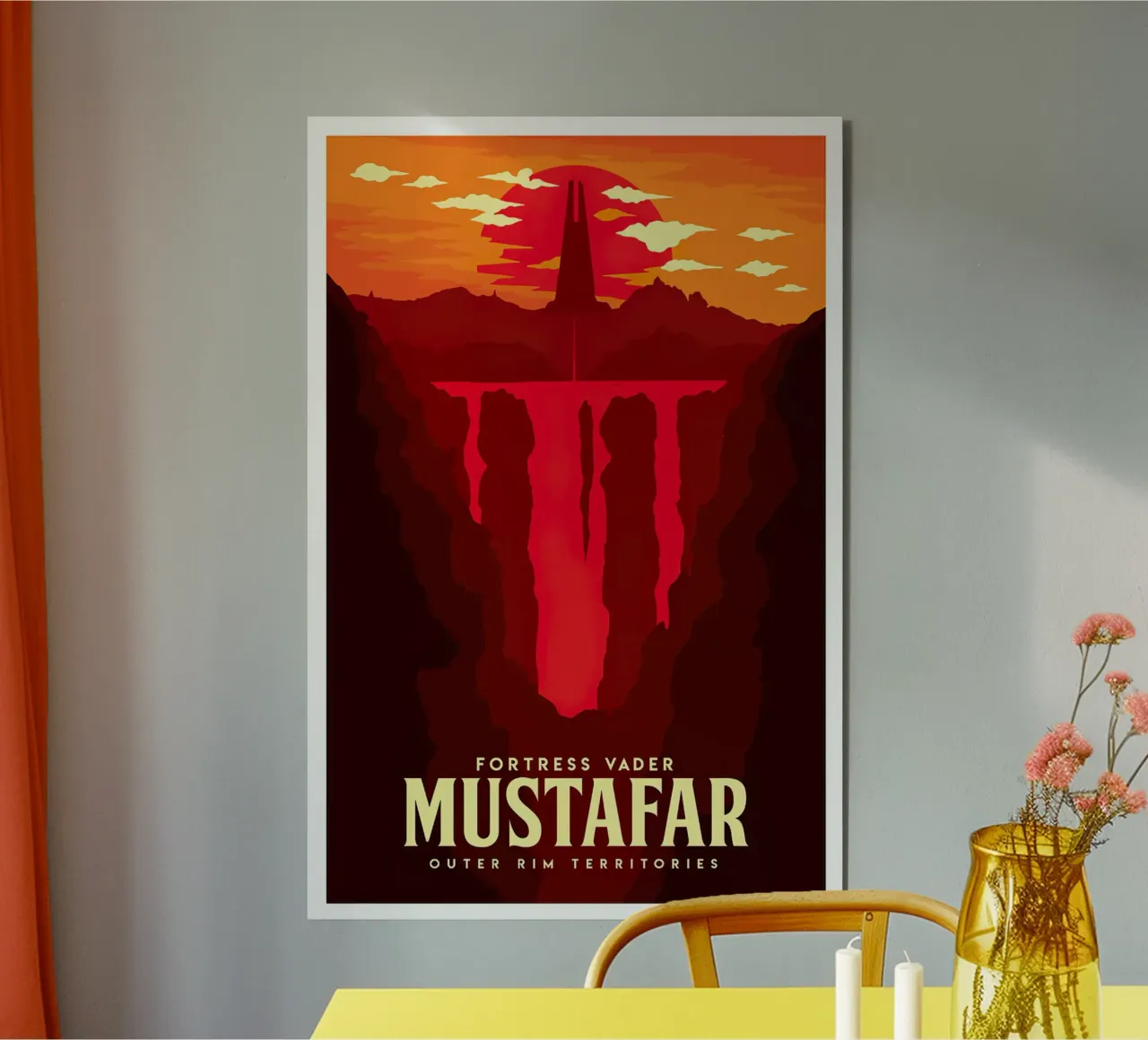 Fortress Vader Mustafar alluminio dibond da Robert Hoff