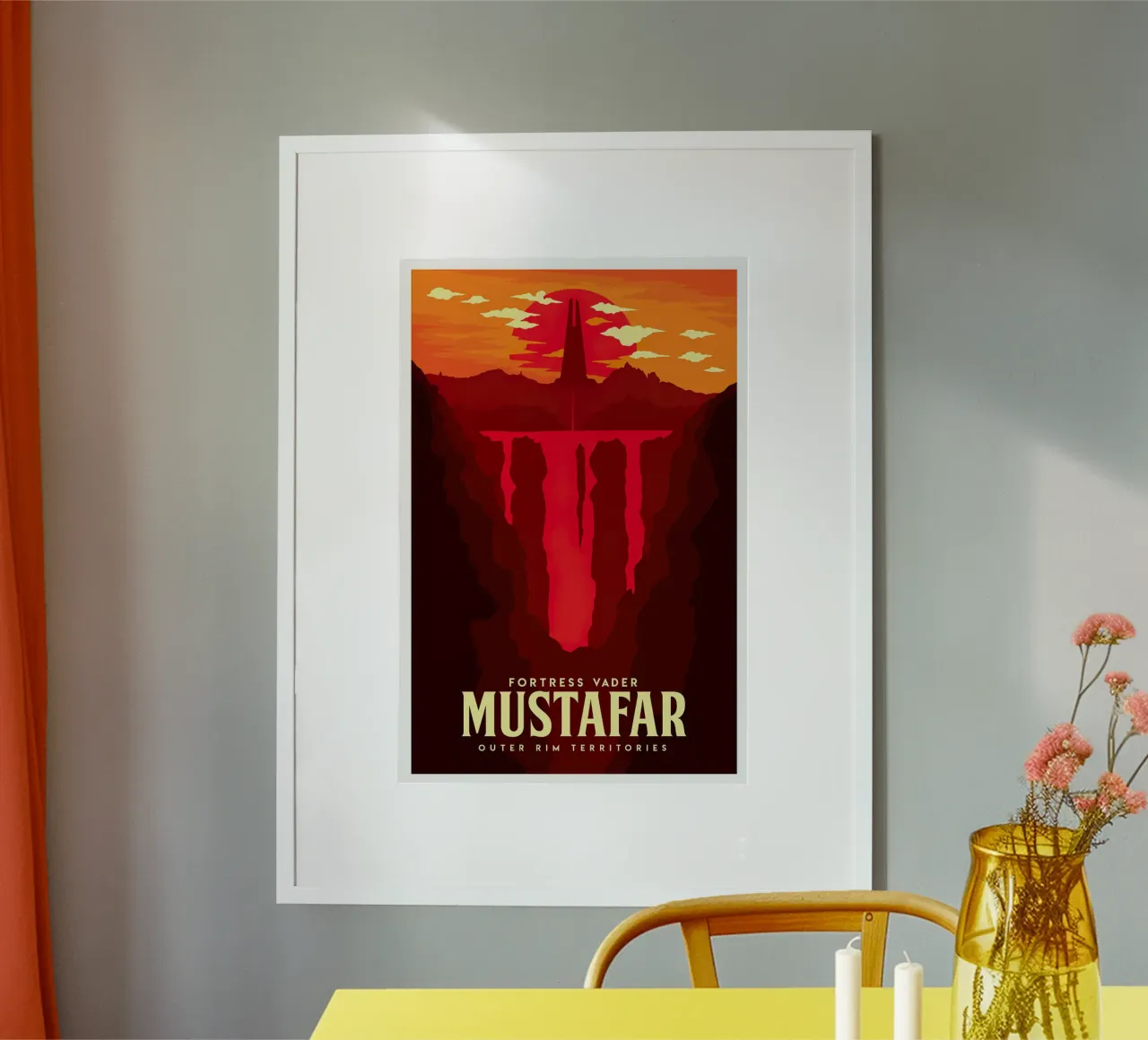 Fortress Vader Mustafar carta hahnemühle da Robert Hoff