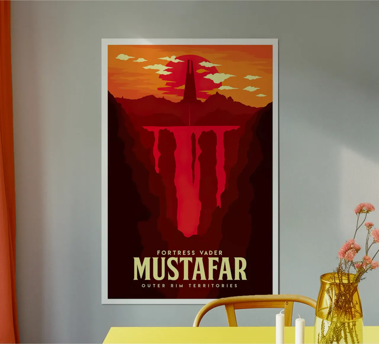 Fortress Vader Mustafar carta hahnemühle da Robert Hoff