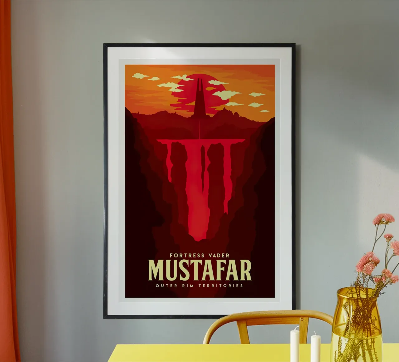 Fortress Vader Mustafar carta hahnemühle da Robert Hoff