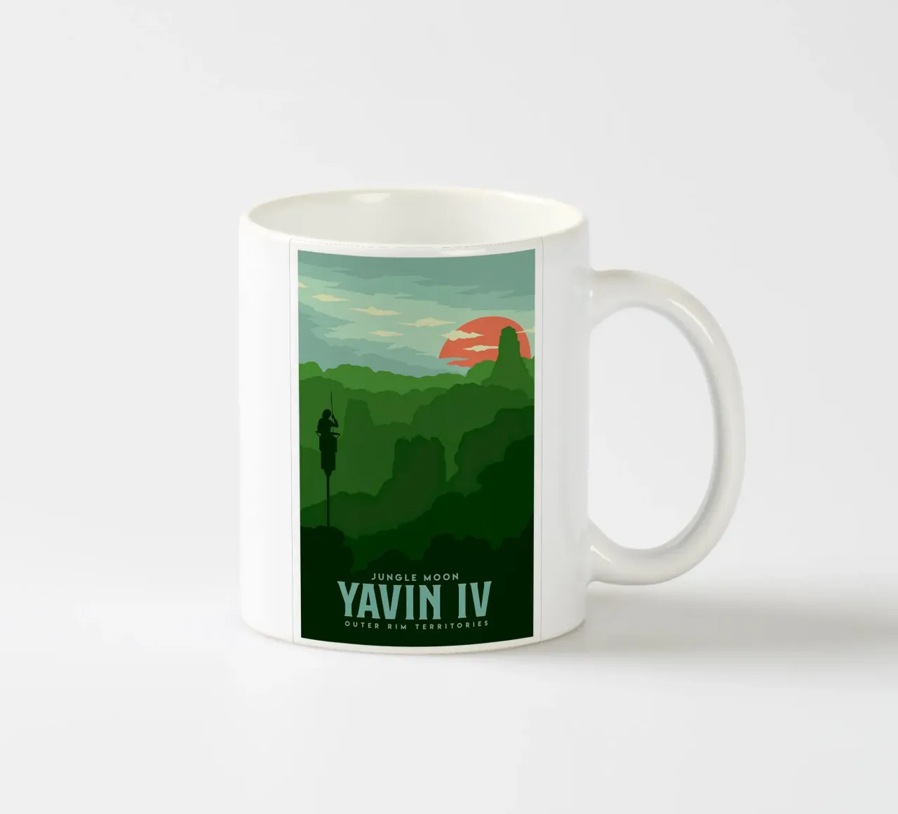Jungle Moon Yavin IV tazza in ceramica da Robert Hoff