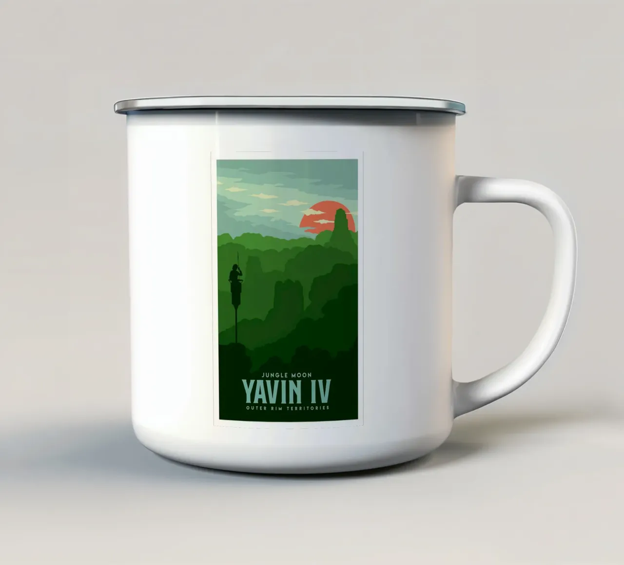 Jungle Moon Yavin IV tazza in smalto da Robert Hoff