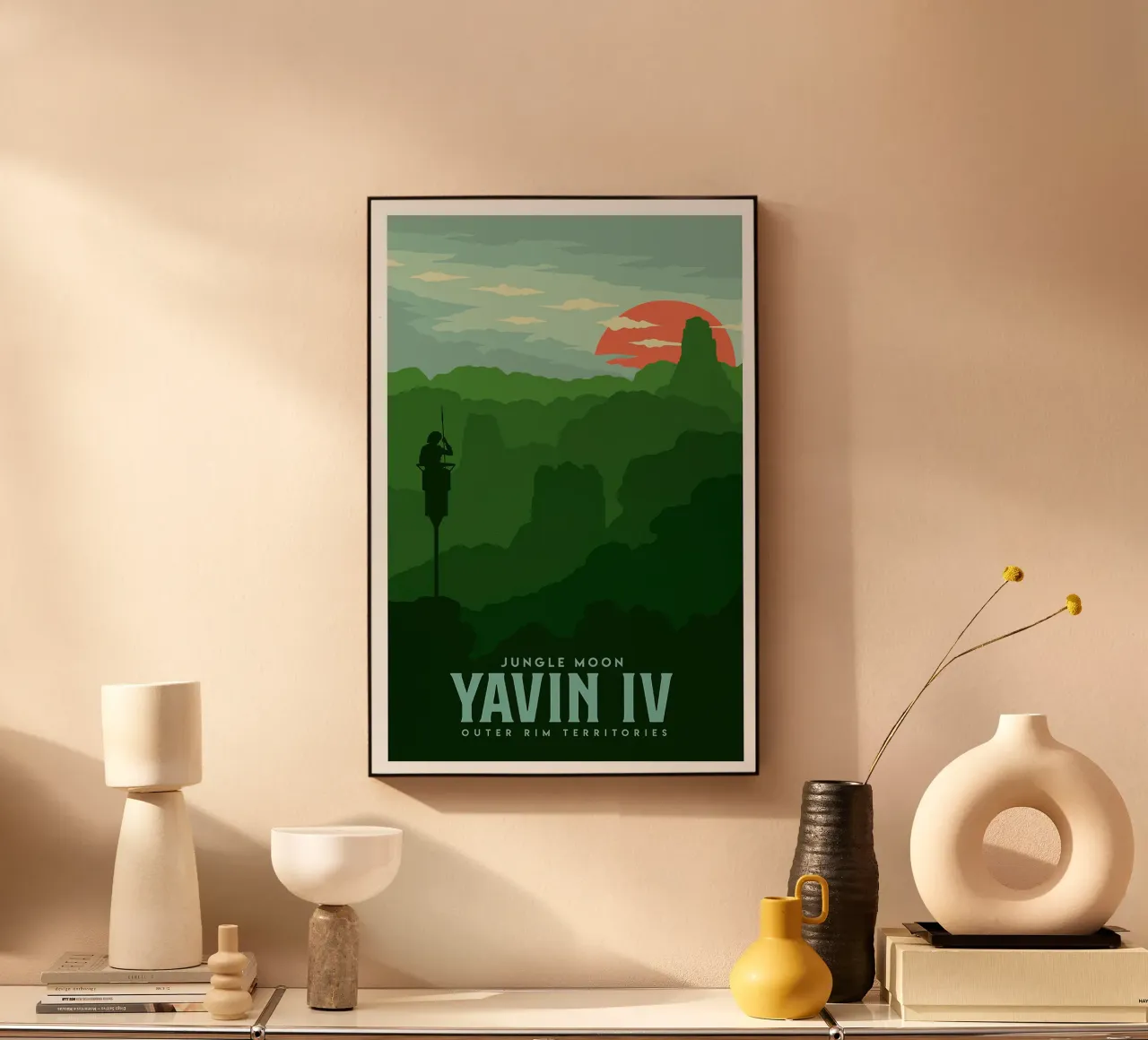 Jungle Moon Yavin IV alluminio dibond da Robert Hoff