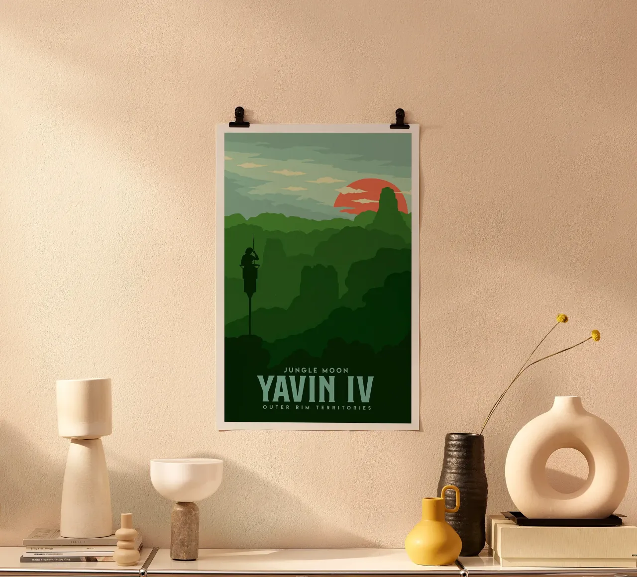 Jungle Moon Yavin IV carta hahnemühle da Robert Hoff