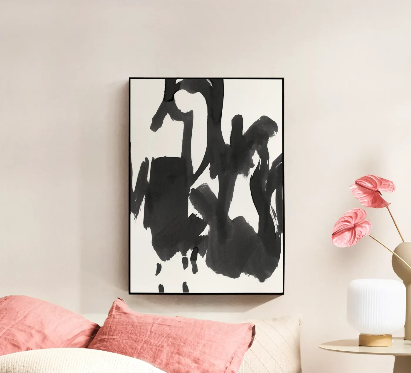 black ink strokes plexiglass da IRIS LEHNHARDT FINE ART