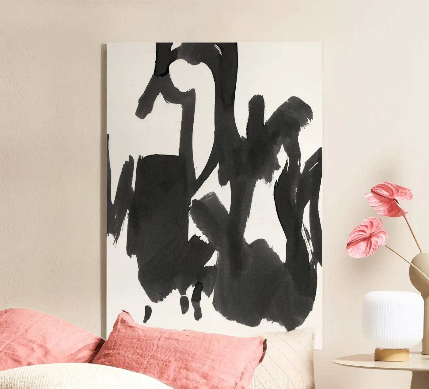 black ink strokes plexiglass da IRIS LEHNHARDT FINE ART