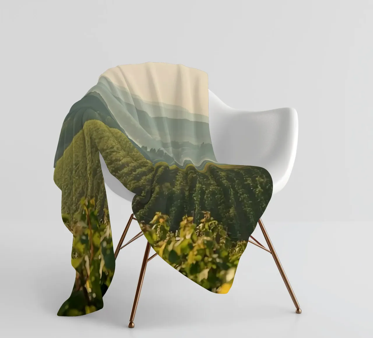 Colline del vigneto all'alba coperta in pile da DesignDoodle