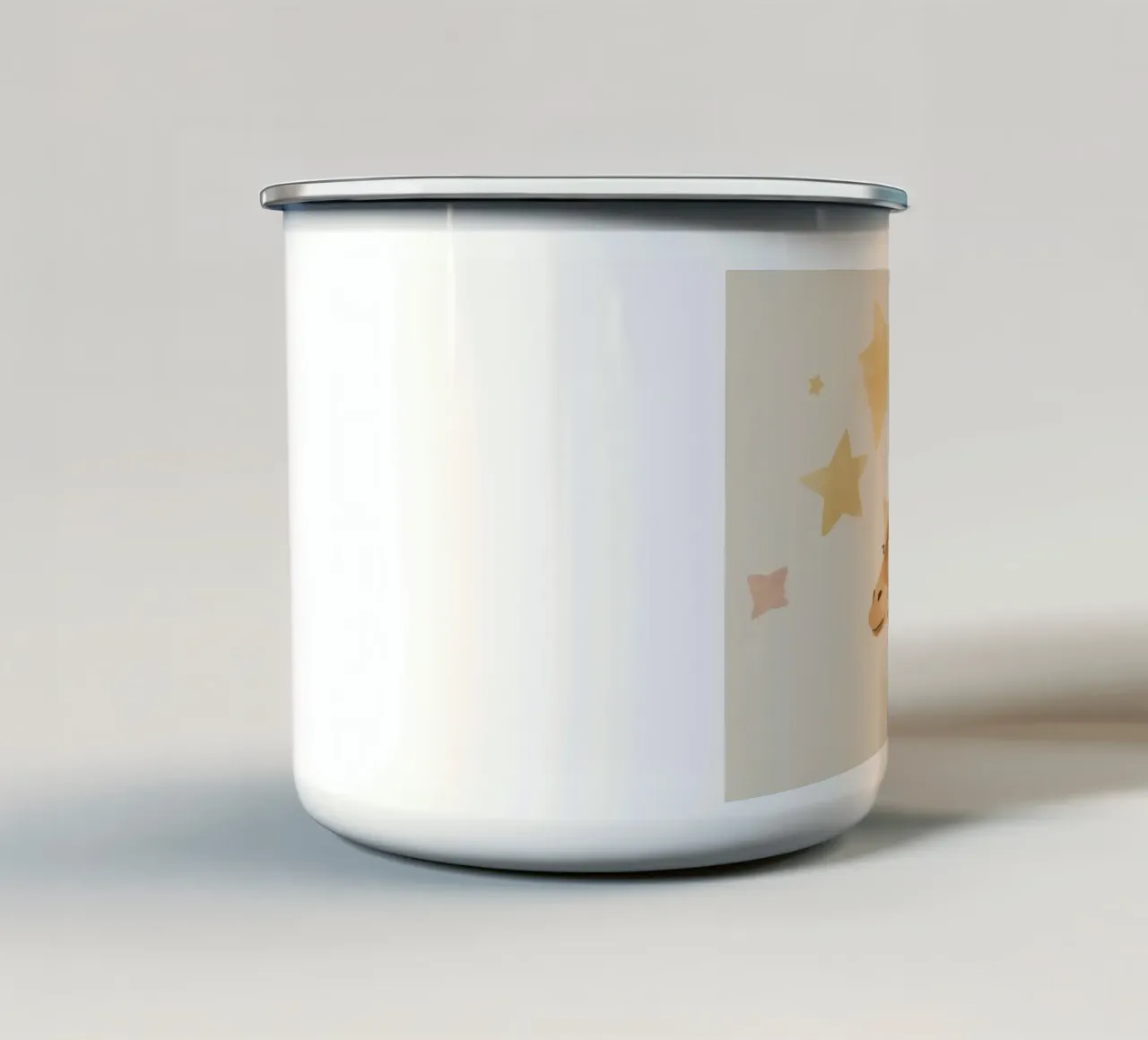 Giraffa acquerellata e stelle, carina e fiduciosa tazza in smalto da DesignDoodle