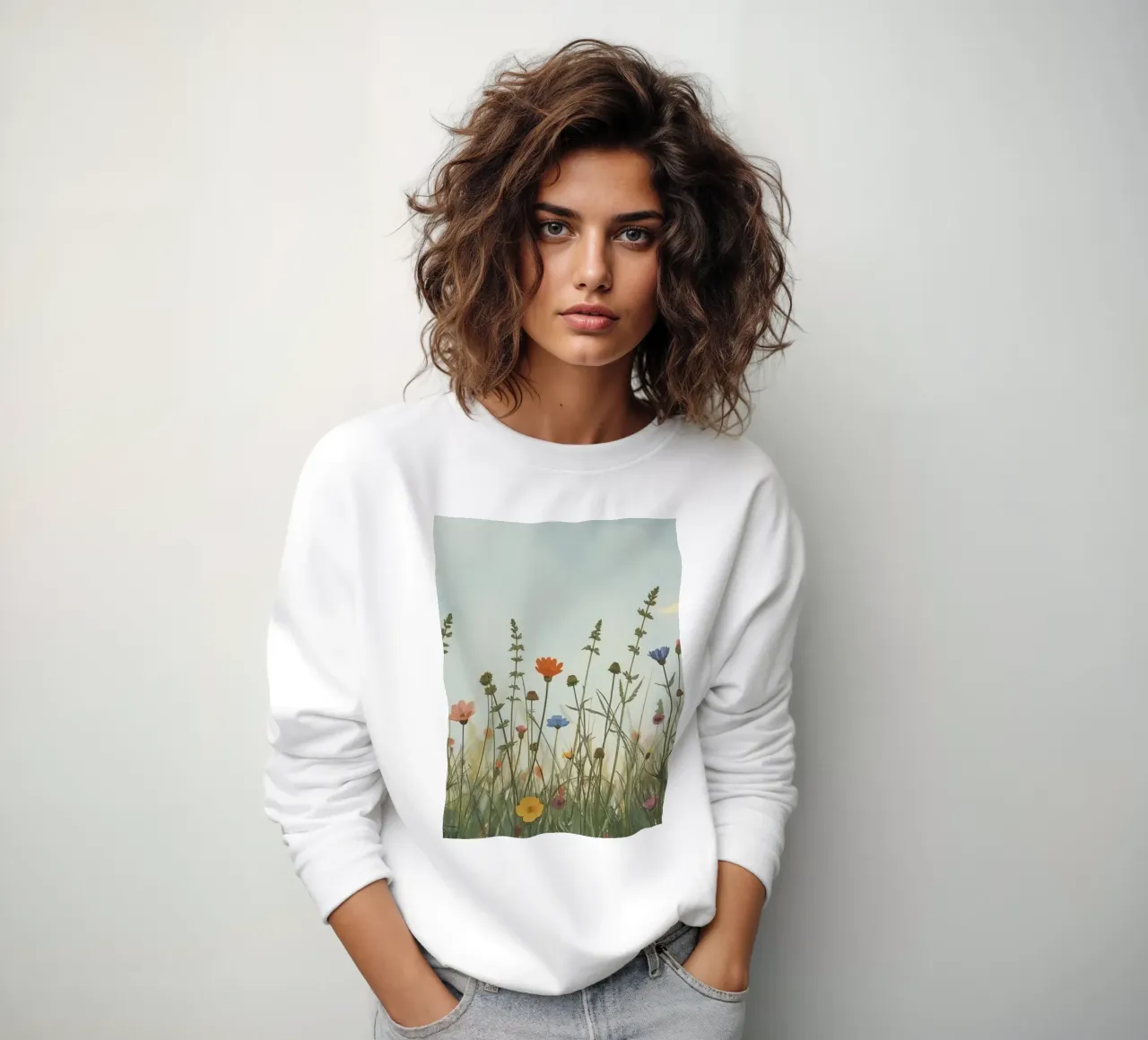 Fiori selvatici e mezzaluna felpa da DesignDoodle