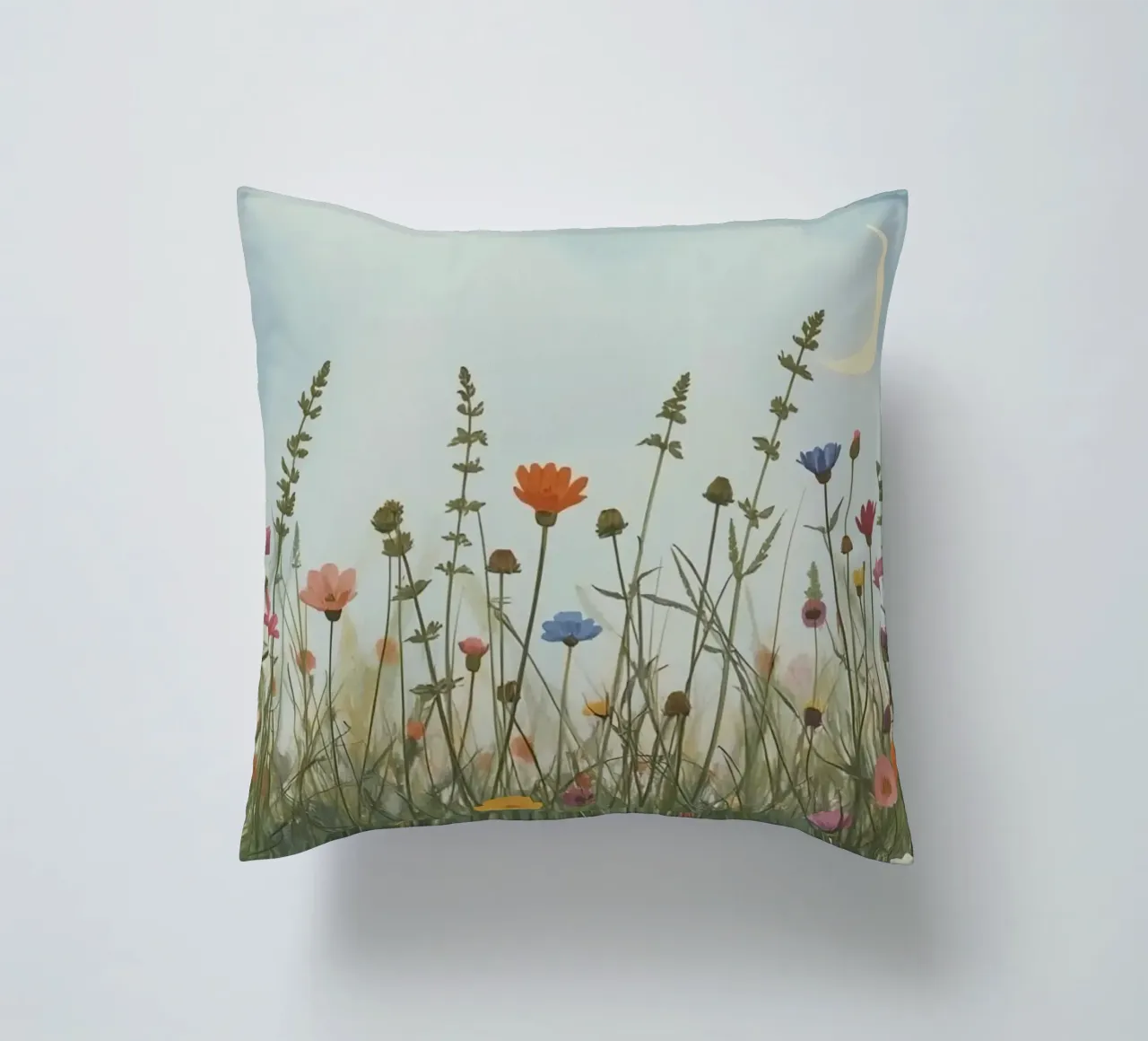 Fiori selvatici e mezzaluna cuscino da DesignDoodle