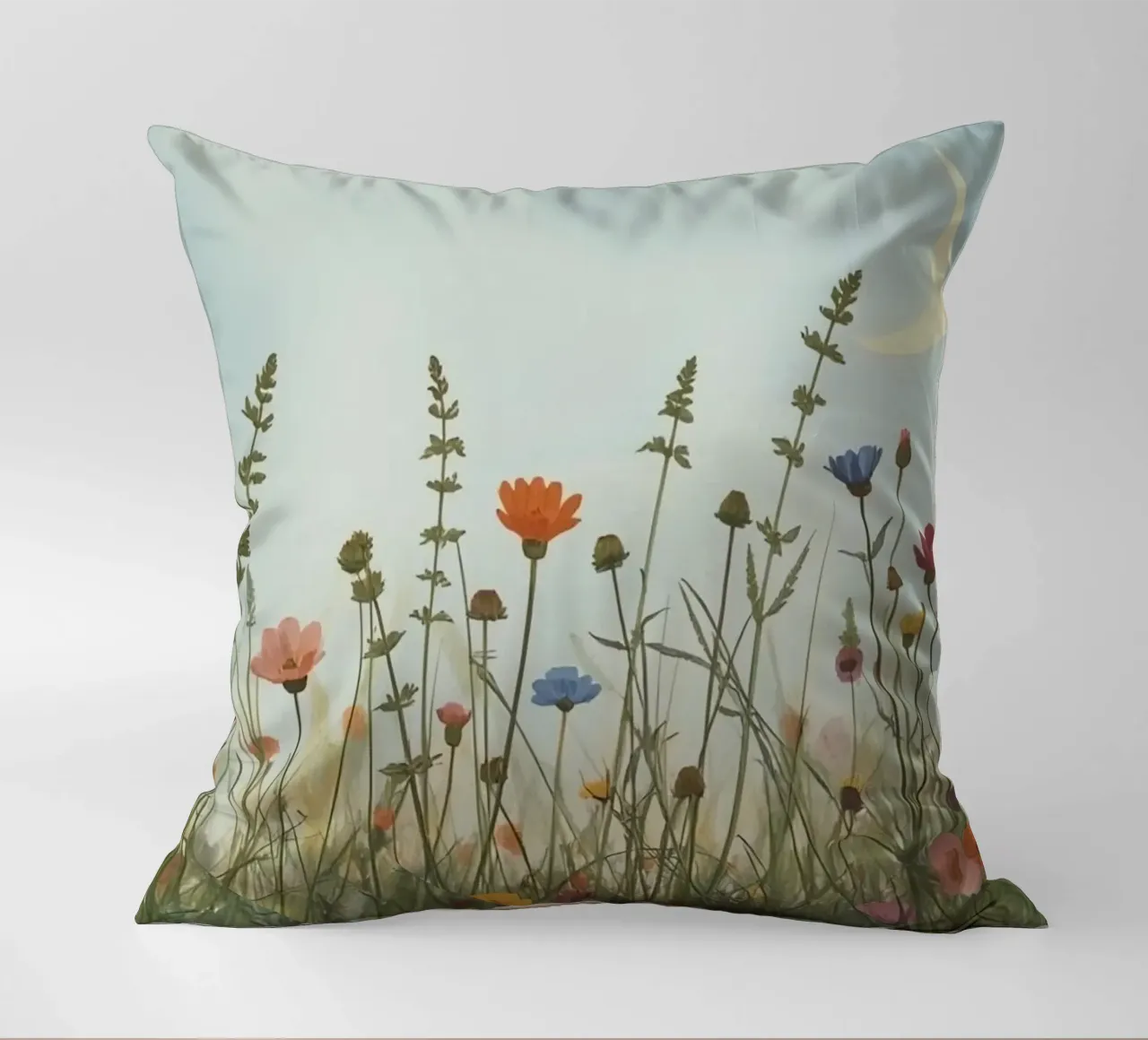 Fiori selvatici e mezzaluna cuscino da DesignDoodle