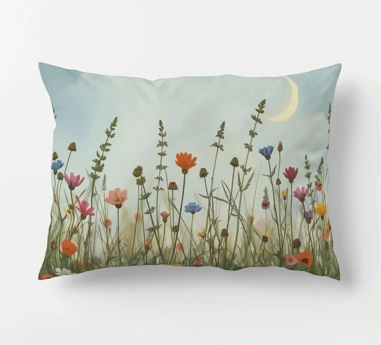 Fiori selvatici e mezzaluna cuscino da DesignDoodle