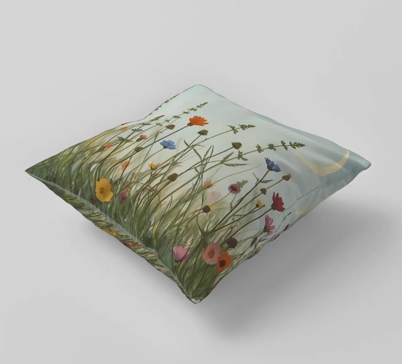 Fiori selvatici e mezzaluna cuscino da DesignDoodle