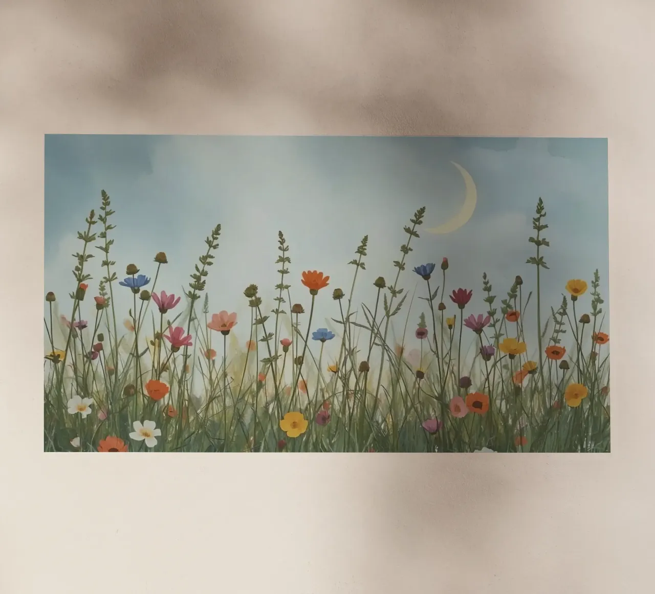Fiori selvatici e mezzaluna pellicola backlit da DesignDoodle