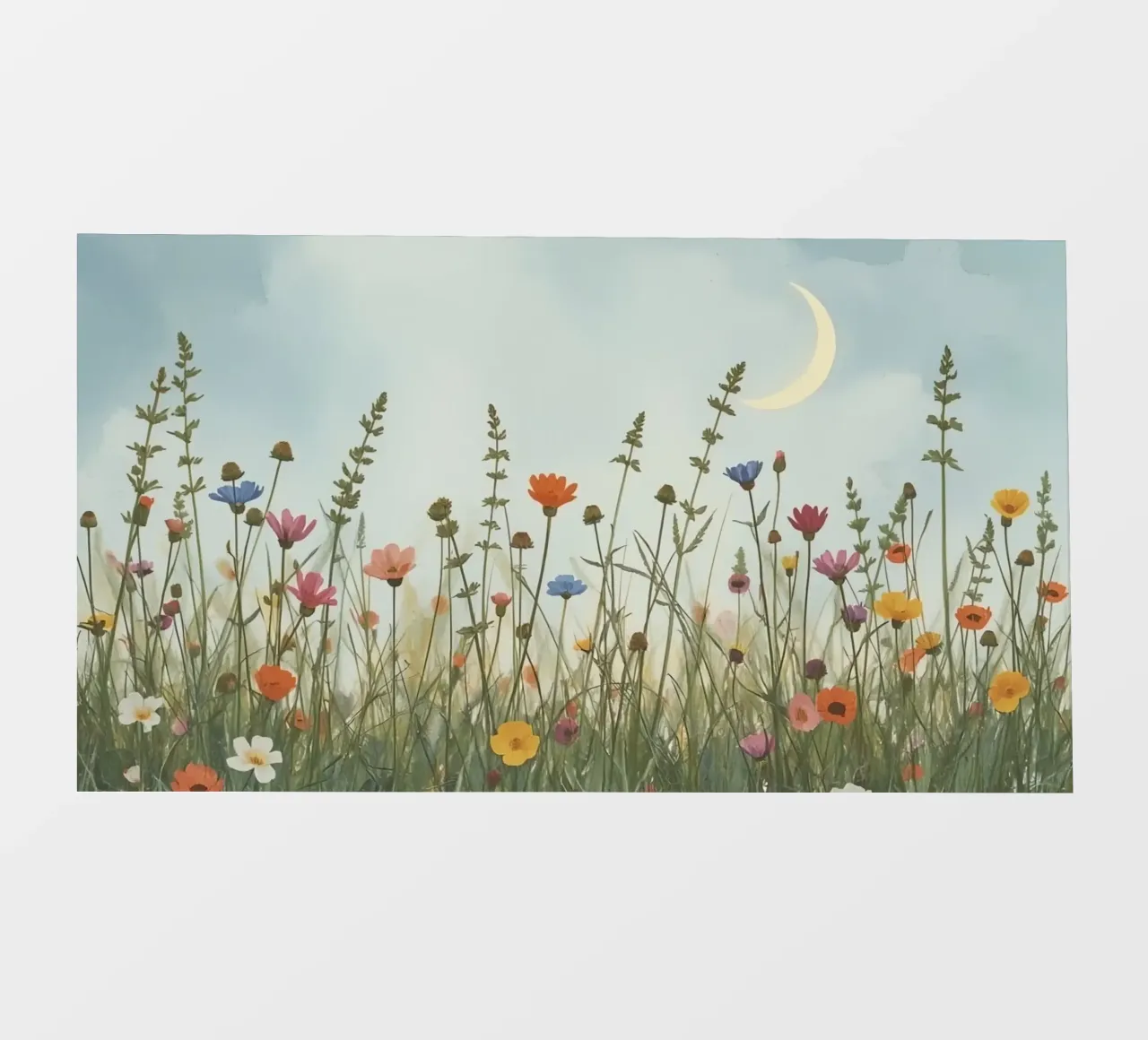 Fiori selvatici e mezzaluna telo in pvc da DesignDoodle