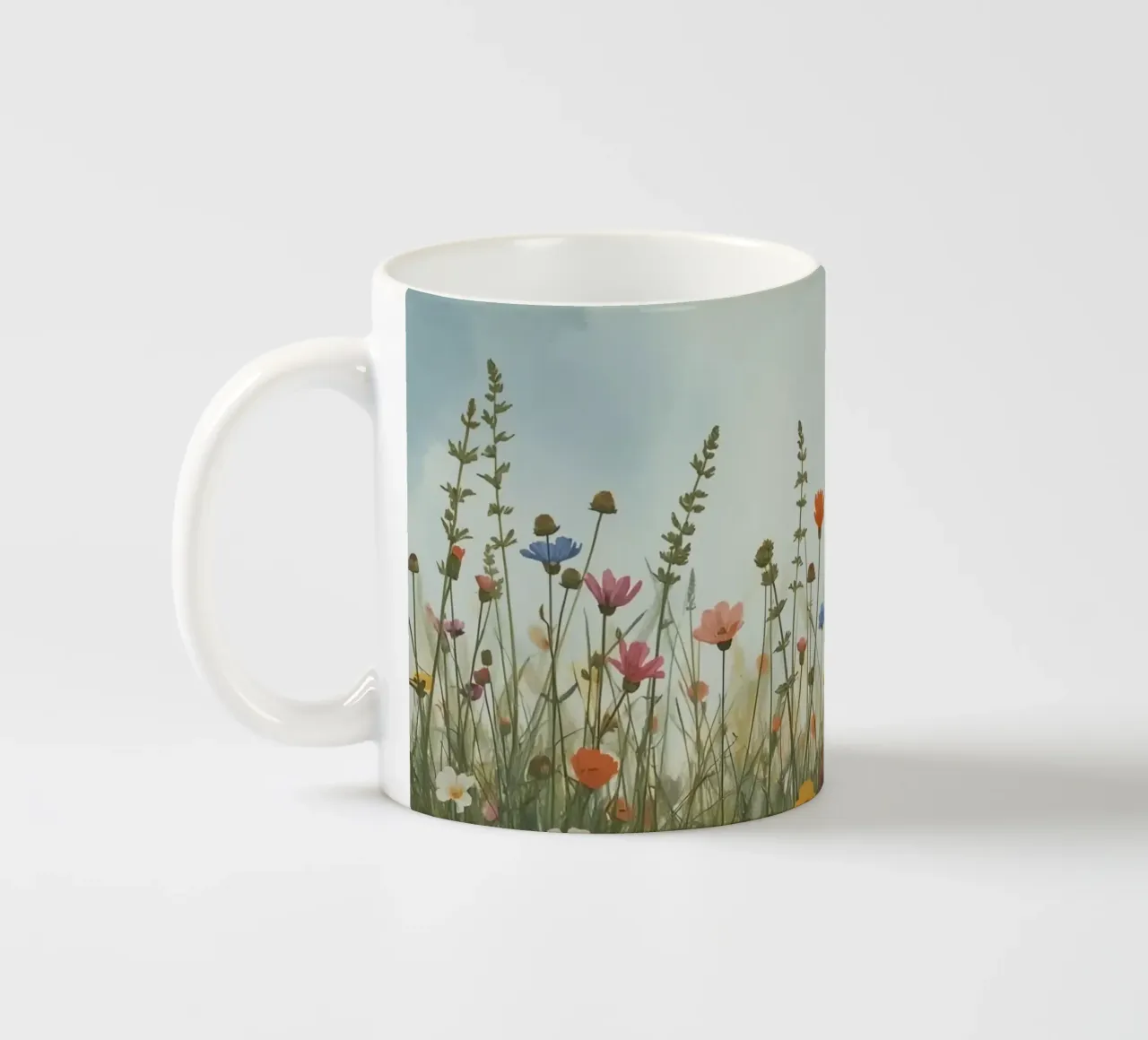 Fiori selvatici e mezzaluna tazza in ceramica da DesignDoodle
