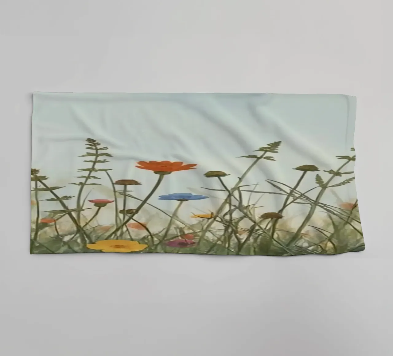 Fiori selvatici e mezzaluna asciugamano da bagno da DesignDoodle