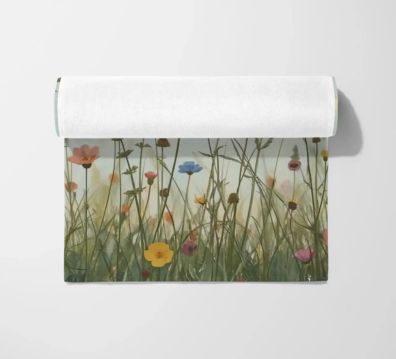 Fiori selvatici e mezzaluna telo mare da DesignDoodle