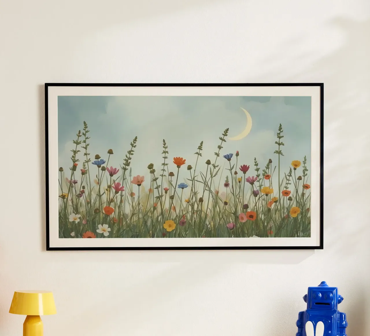 Fiori selvatici e mezzaluna carta hahnemühle da DesignDoodle