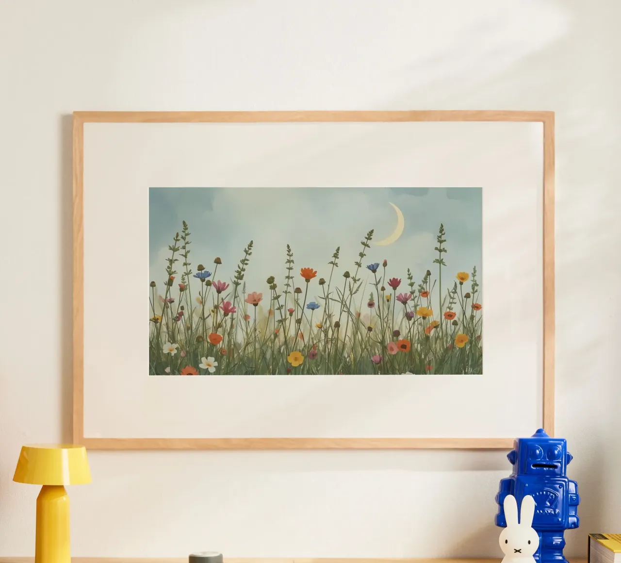 Fiori selvatici e mezzaluna carta hahnemühle da DesignDoodle