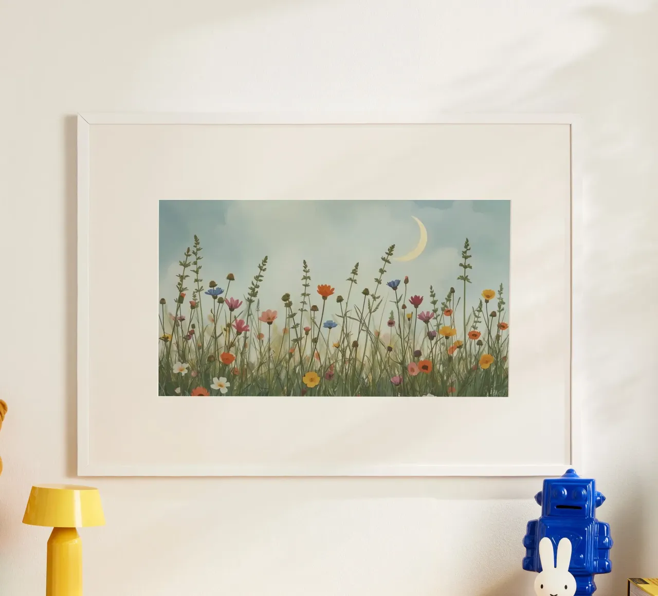 Fiori selvatici e mezzaluna carta hahnemühle da DesignDoodle